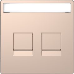   Schneider MTN4564-6051 MERTEN D-Life Fedlap, 2xRJ45 moduláris betétekhez, pezsgő