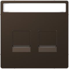   Schneider MTN4564-6052 MERTEN D-Life Fedlap, 2xRJ45 moduláris betétekhez, mokka