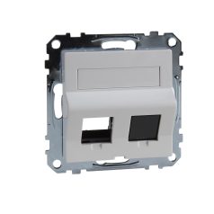   Schneider MTN4568-0325 MERTEN RJ45 adatpter,Keystone betétekhez,feliratozható,fehér,antibakteriális