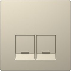   Schneider MTN4572-6033 MERTEN D-Life Fedlap, 2xRJ45 aljzathoz, szahara