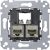 Schneider MTN4575-0012 MERTEN 2xRJ45 Cat5e STP aljzat