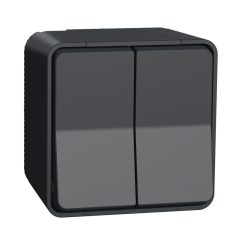   Schneider MUR35022 MUREVA Styl Kettős váltókapcsoló, komplett (106+6), antracitszürke