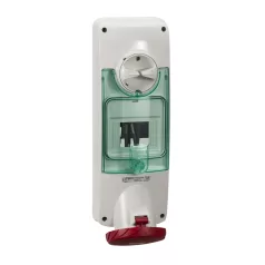   Schneider PKB63U535 UNIKA Panelre szerelhető,reteszelhető aljzat,3P+N+F,6h,63A,415V,IP65,DIN sínnel