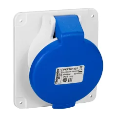   Schneider PKF16F425 PRATIKA Panelre szerelhető döntött aljzat, 3P+N+F, 9h, 16A, 250V, IP44, csavaros
