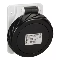   Schneider PKF16F744 PRATIKA Panelre szerelhető döntött aljzat, 3P+F, 7h, 16A, 500V, IP67, csavaros