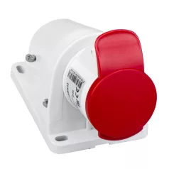   Schneider PKF16W433 PRATIKA Falra szerelhető aljzat, 2P+F, 9h, 16A, 415V, IP44, csavaros