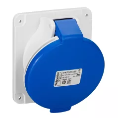   Schneider PKF32F425 PRATIKA Panelre szerelhető döntött aljzat, 3P+N+F, 9h, 32A, 250V, IP44, csavaros