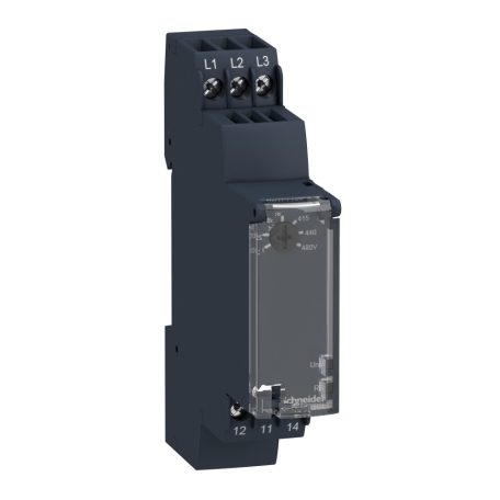 Schneider RM17TT00 Zelio Control háromfázisú fázisfigyelő relé, 1CO, 5A, 208…480VAC