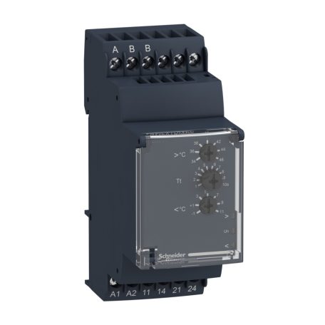 Schneider RM35ATR5MW Zelio Control hőmérsékletfigyelő relé, 2NO, 5A, 24…240VAC/DC