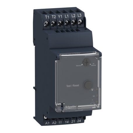 Schneider RM35TM250MW Zelio Control háromfázisú fázis- és motorhőmérséklet-figyelő relé 2CO 5A