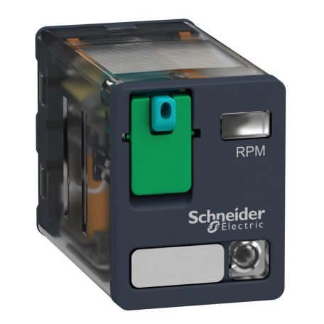 Schneider RPM22BD Zelio RPM teljesítményrelé, 2CO, 15A, 24VDC, tesztgomb, LED