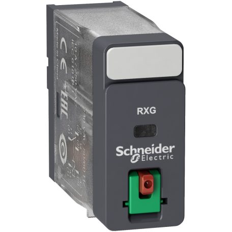 Schneider RXG11B7 Zelio RXG Interfész relé, 1CO, 10A, 24VAC, tesztgomb