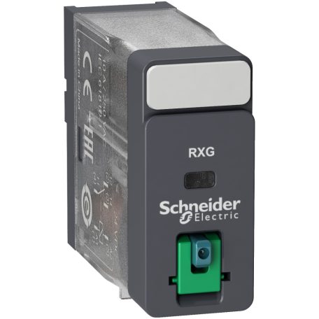 Schneider RXG11BD Zelio RXG Interfész relé, 1CO, 10A, 24VDC, tesztgomb