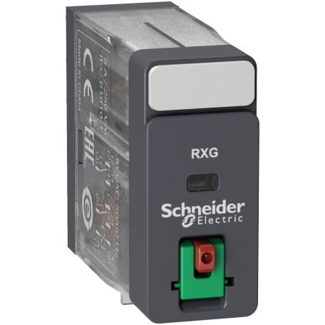 Schneider RXG21B7 Zelio RXG Interfész relé, 2CO, 5A, 24VAC, tesztgomb
