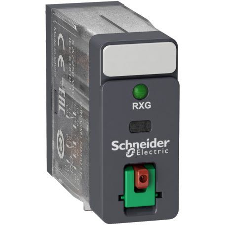 Schneider RXG22B7 Zelio RXG Interfész relé, 2CO, 5A, 24VAC, tesztgomb, LED