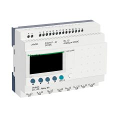 Schneider SR2A201BD LCD kijelzős, 20 I/O, relés, 24VDC