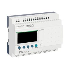 Schneider SR2A201FU LCD kijelzős, 20 I/O, relés, 230VAC