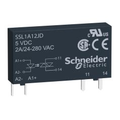   Schneider SSL1A12BD SSL sorkapocs szilárdtestrelé, nullfesz kapcsolás, 1NO, 24...280VAC, 2A, 24VDC