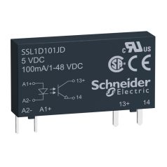  Schneider SSL1D101BD SSL sorkapocs szilárdtestrelé, DC kapcsolás, 1NO, 1-48VDC, 100mA, 24VDC