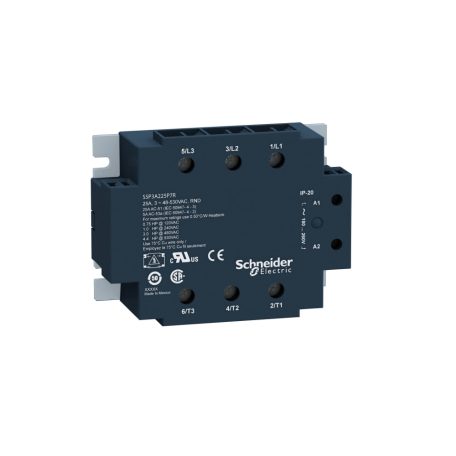 Schneider SSP3A250BDT SSP szilárdtestrelé,panelre szerelhető,3f,,3NO,48-530VAC,50A,24VDC,hőátadóval