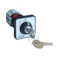   Tracon TKFK-20 Főkapcsoló, kulcsos, BE-KI  400V, 50Hz, 20A, 4P, 5,5kW, 48×48mm