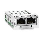 Schneider VW3A3601 Kommunikációs modul, EtherCAT DC, 2xRJ45, ATV320-340-900 és LXM32 hajtásokhoz