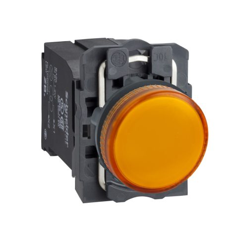 Schneider XB5AV45 Harmony komplett műanyag BA9s izzós jelzőlámpa, Ø22, 230VAC, narancssárga