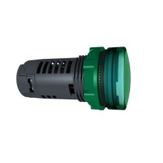   Schneider XB5EVM3 Harmony műanyag monolitikus LED jelzőlámpa, Ø22, 230VAC, zöld