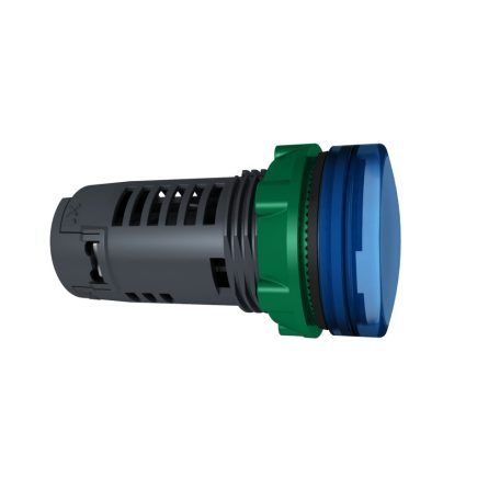 Schneider XB5EVM6 Harmony műanyag monolitikus LED jelzőlámpa, Ø22, 230VAC, kék