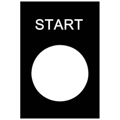   Schneider ZB2BY2303 Felirati címke 30x40mm, "Start", fekete alapon fehér betűk