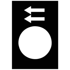   Schneider ZB2BY2905 Felirati címke "DESCENTE OU GAUCHE GV"