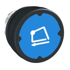   Schneider ZB4BC68006RA Harmony fém durva környezeti nyomógomb fej,Ø22,kék,elforgatott szimbólummal