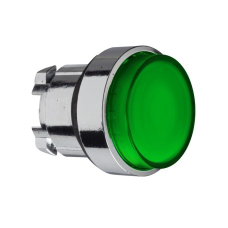 Schneider ZB4BH33 Harmony fém világító nyomógomb fej, Ø22, nyomó-nyomó, kiemelkedő, zöld
