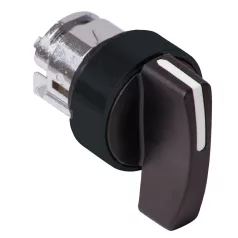   Schneider ZB4BJ57 Harmony fém választókapcsoló fej,Ø22,2 állású,jobbról visszatérő,fekete perem