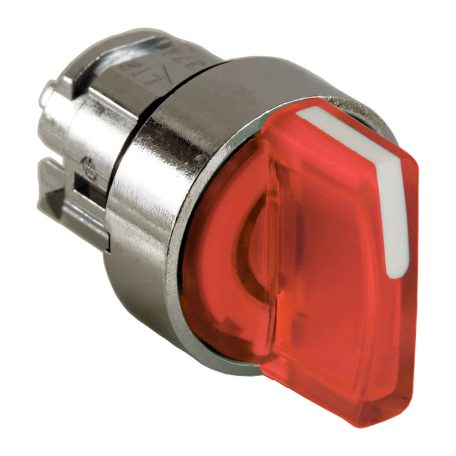 Schneider ZB4BK1543 Harmony fém világító választókapcsoló fej,Ø22,3 állású,piros,középre visszatérő