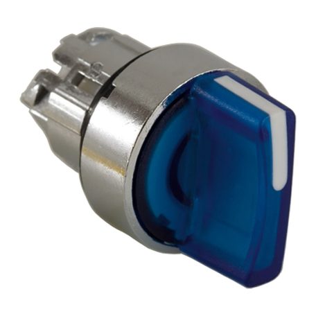 Schneider ZB4BK1563 Harmony fém világító választókapcsoló fej,Ø22,3 állású,kék,közép visszatérő