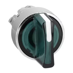   Schneider ZB4BK1833 Harmony fém világító választókapcsoló fej,Ø22,3 állású,zöld, középre visszatérő