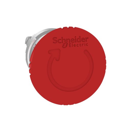 Schneider ZB4BS844TQ Harmony fém vészleállító nyomógomb fej,Ø22,Ø40 gombafejű,forgatásra kioldó