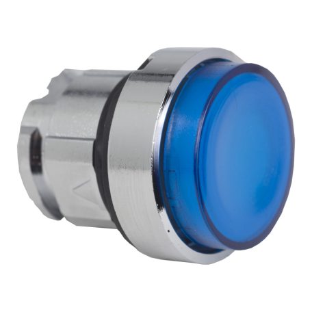 Schneider ZB4BW163 Harmony fém világító nyomógomb fej, Ø22, visszatérő, LED-es, kiemelkedő, kék