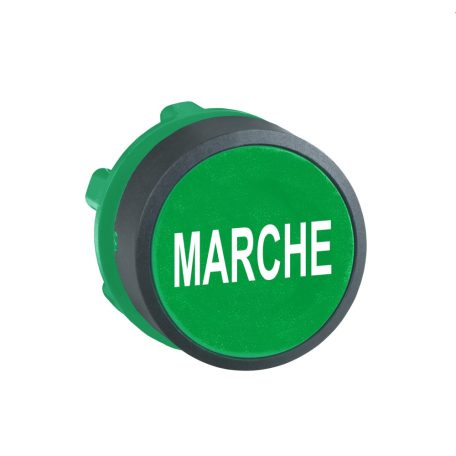 Schneider ZB5AA342 Harmony műanyag nyomógomb fej, Ø22, visszatérő, zöld, "MARCHE"