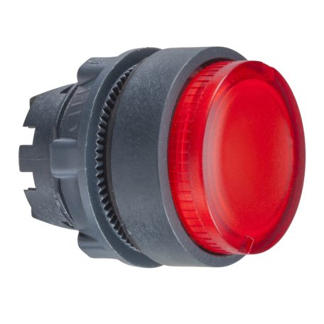 Schneider ZB5AH43 Harmony műanyag világító nyomógomb fej, Ø22, nyomó-nyomó, kiemelkedő, piros