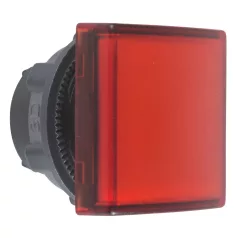   Schneider ZB5CV043 Harmony műanyag négyszög alakú jelzőlámpa fej, Ø22, LED modulhoz, piros