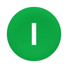   Schneider ZBA7331 Harmony Ø22 nyomógomb zöld tető jelölt I, kettősfejű készülékhez