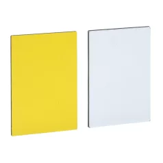   Schneider ZBY5102 Harmony felirati címke, 18x27 mm, 30x50 mm címketartóhoz, gravírozható,fehér/sárga