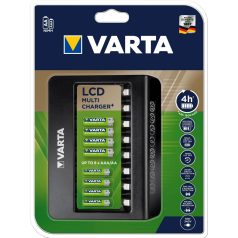   Varta LCD Multi töltő üres 1-8 db AA vagy AAA akkumulátorhoz (57681)
