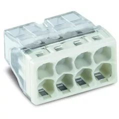   WAGO 2273-208 KOMPAKT vezetékösszekötő, tömör vezetékeknek, max 2.5 mm2, szürke