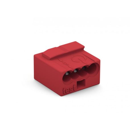 Wago 243-804 MICRO PUSH WIRE® csatlakozó kötődobozokhoz, tömör vezetékeknek, piros