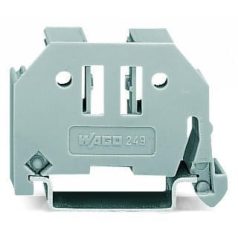   Wago 249-117 Csavar nélküli végrögzítő, 10 mm széles, DIN 35 x 15 és DIN 35 x 7.5 sínhez, szürke