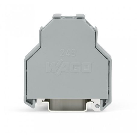 Wago 249-197 Csavar nélküli végrögzítő, 14 mm széles, DIN 35 x 15 és DIN 35 x 7.5 sínhez, szürke