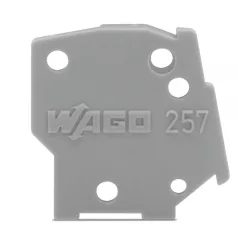 WAGO 257-100 Véglap, snap-fit típus, 1 mm vastag, szürke 
